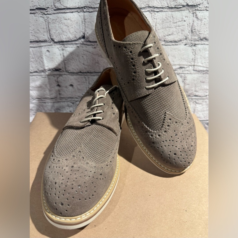 Alberto Moretti Suede Wing Tip Oxfords